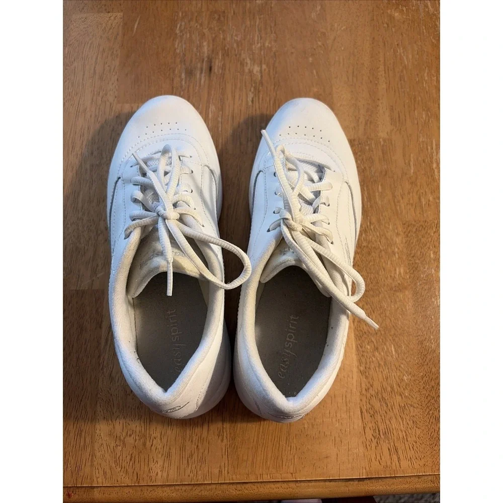 Easy Spirit Tennis Shoes, Women's Shoes Size 7, US 7, Plain White Shoes, Lace Up